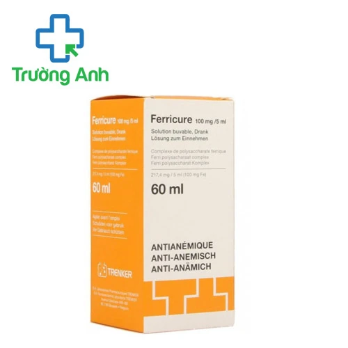 Ferricure 100mg/5ml  - Giúp trị thiếu sắt, thiếu máu do thiếu sắt