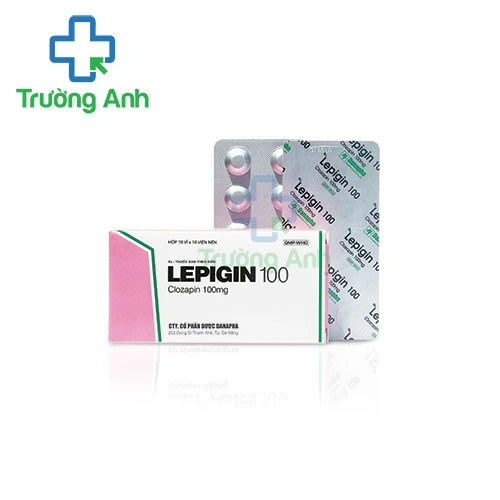 Lepigin 100 Danapha - Thuốc điều trị tâm thần phân liệt mãn tính