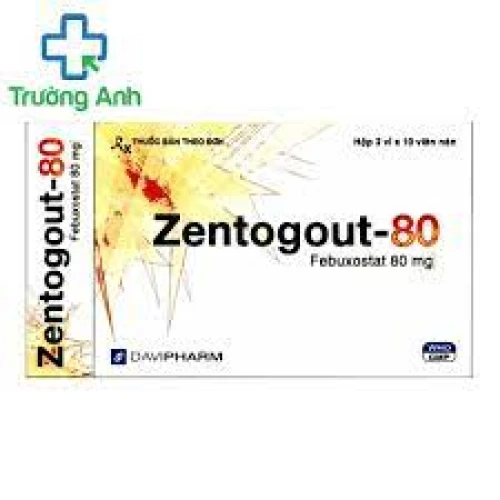 Zentogout-80 - Thuốc điều trị tăng axit uric máu mãn tính ở người bị gout