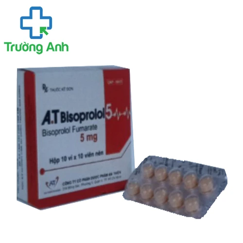 A.T Bisoprolol 5 - Thuốc điều trị đau thắt ngực ổn định mạn tính