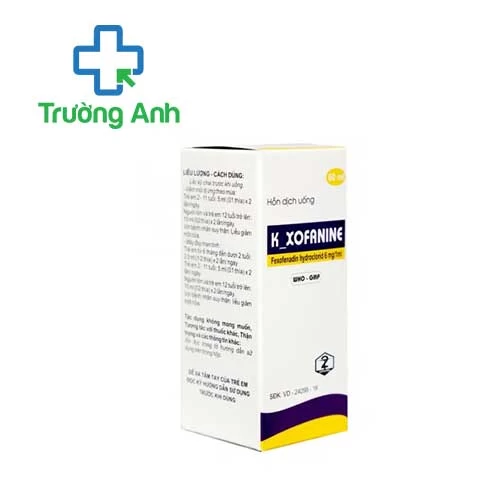 K_Xofanine 360mg/60ml Dopharma - Thuốc điều trị viêm mũi dị ứng