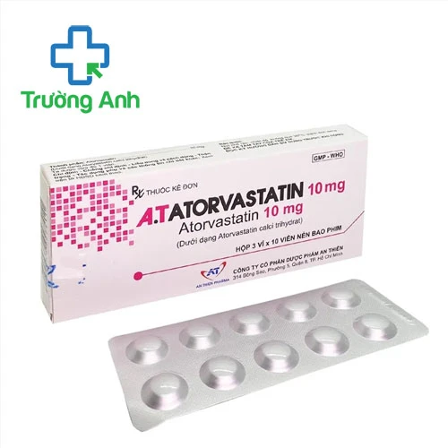 A.T Atorvastatin 10 mg - Thuốc điều trị tăng cholesterol máu