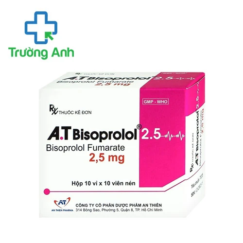 A.T Bisoprolol 2.5 - Thuốc điều trị tăng huyết áp hiệu quả hiệu quả