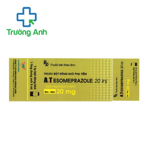 A.T Esomeprazol 20 inj - Thuốc điều trị loét dạ dày tá tràng hiệu quả