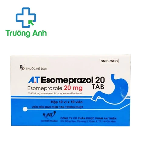 A.T Esomeprazol 20 tab - Thuốc phòng và điều trị loét dạ dày tá tràng hiệu quả