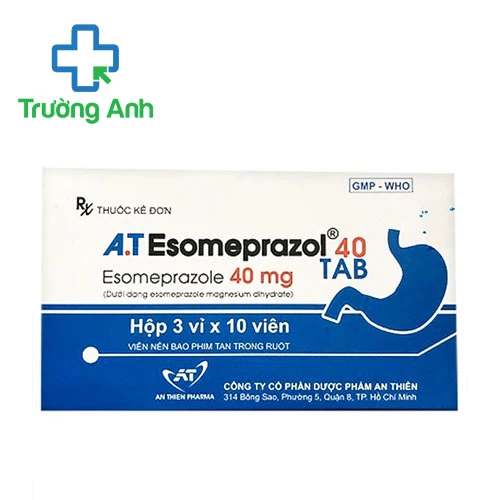 A.T Esomeprazol 40 tab - Thuốc điều trị trào ngược dạ dày thực quản