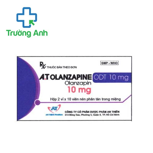 A.T Olanzapine ODT 10mg - Thuốc điều trị bệnh tâm thần, bệnh lưỡng cực hiệu quả