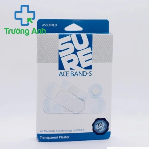 Ace Band-S (Transparent) (4 size) (hộp 20 miếng) - Băng cá nhân kháng khuẩn