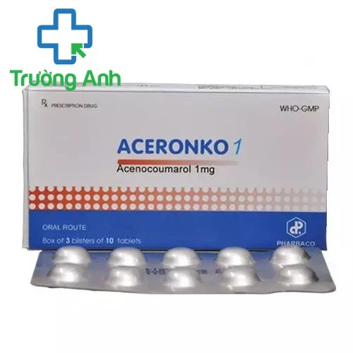 Aceronko 1mg - Thuốc phòng và điều trị huyết khối tĩnh mạch của Pharbaco