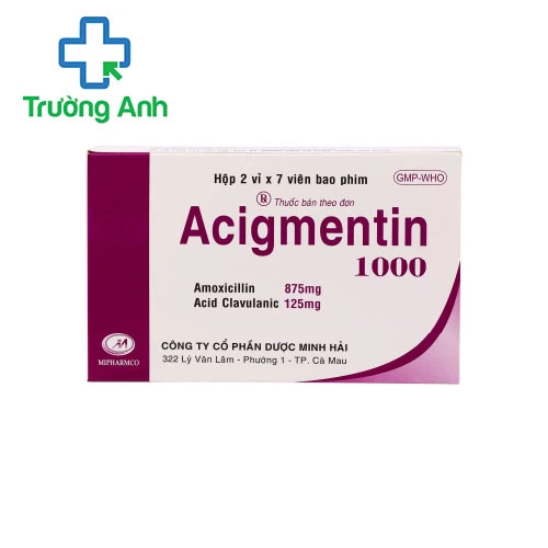 Acigmentin 1000 - Thuốc điều trị nhiễm khuẩn, nhiễm trùng hiệu quả