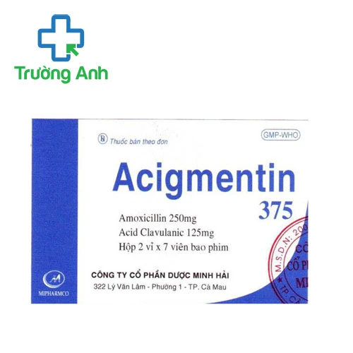 Acigmentin 375 Mipharmco - Thuốc điều trị nhiễm khuẩn hiệu quả