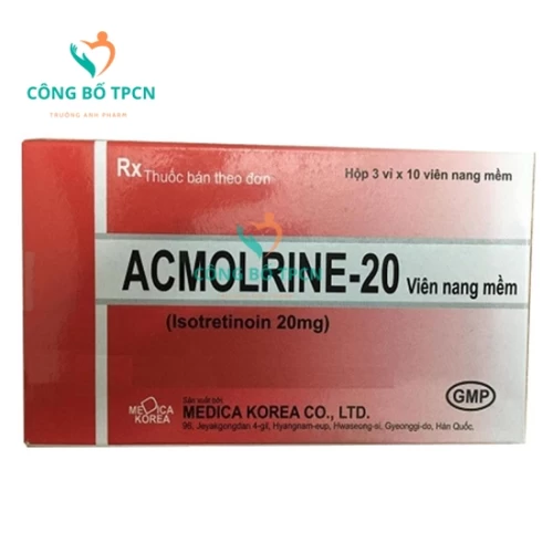 Acmolrine - 20 Soft Capsule - Thuốc điều trị mụn trứng cá hiệu quả