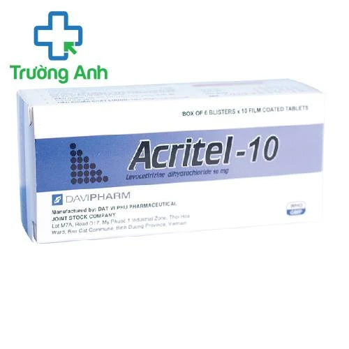 Acritel-10 - Thuốc điều trị các triệu chứng dị ứng của Davipharm