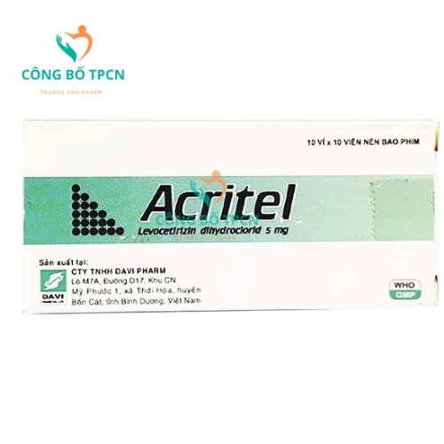 Acritel 5mg - Thuốc điều trị viêm mũi dị ứng hiệu quả của Davipharm