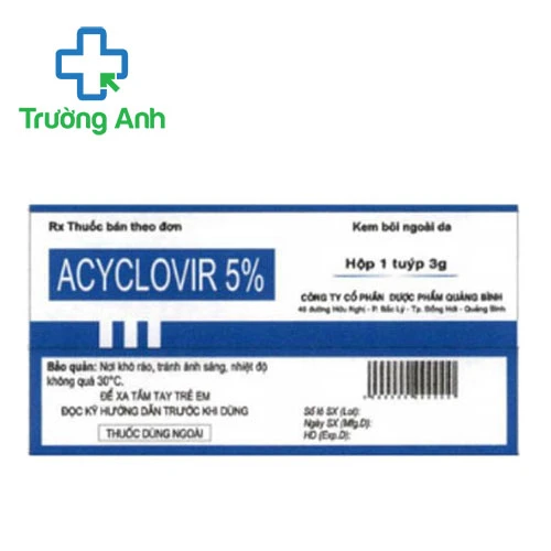 Acyclorvir 5% Quapharco - Thuốc điều trị Herpes simplex hiệu quả