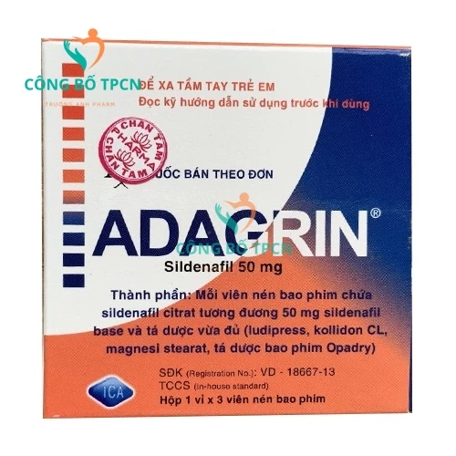 ADAGRIN - Thuốc điều trị rối loạn cương dương hiệu quả