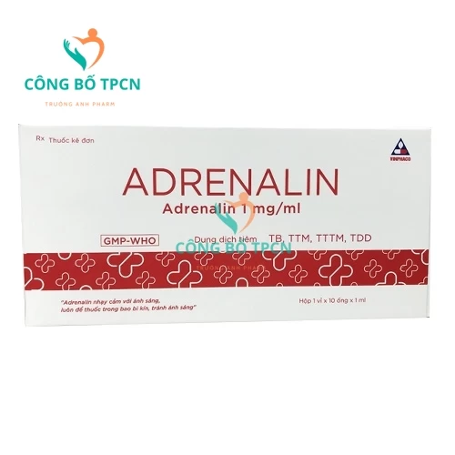 Adrenalin 1mg/1ml Vinphaco - Thuốc điều trị sốc phản vệ