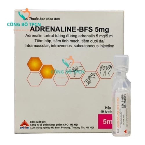 Adrenaline-BFS 5mg - Thuốc chỉ định hồi sức tim phổi, cấp cứu choáng phản vệ