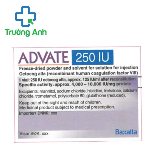Advate 250 Baxalta - Thuốc phòng và điều trị xuất huyết hiệu quả