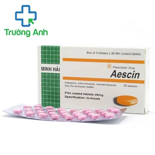 Aescin 20mg - Thuốc điều trị suy tĩnh mạch và trĩ hiệu quả của Mipharmco 