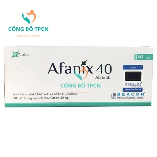 Afanix 40mg - Thuốc điều trị ung thư phổi của Bangladesh