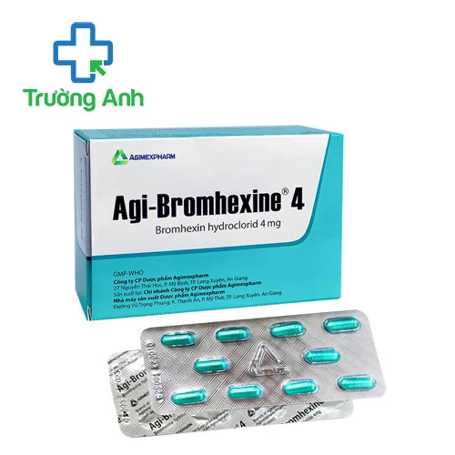 Agi-Bromhexine 4 Agimexpharm (Hộp 30 viên) - Thuốc điều trị viêm phế quản