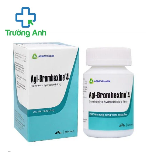 Agi-Bromhexine 4 (chai 200 viên) - Thuốc điều trị rối loạn tiết dịch phế quản