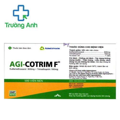 Agi-cotrim F (chai 500 viên) - Thuốc điều trị nhiễm khuẩn của Agimexpharm