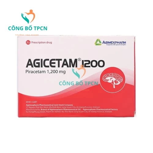 Agicetam 1200 - Thuốc điều trị các tổn thương ở não của Agimexpharm