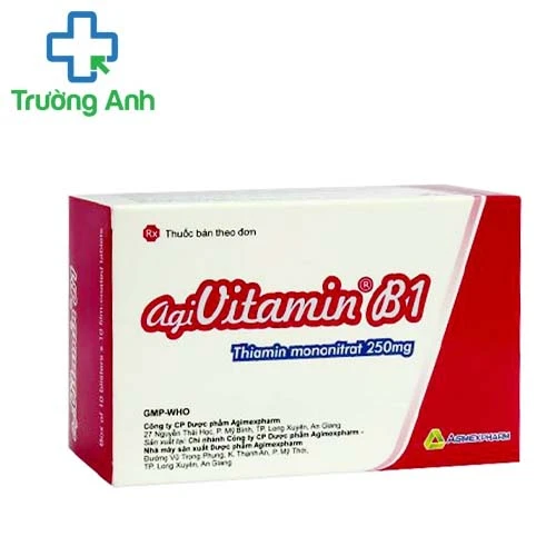 Agivitamin B1 250mg Agimexpharm - Điều trị đau nhức dây thần kinh
