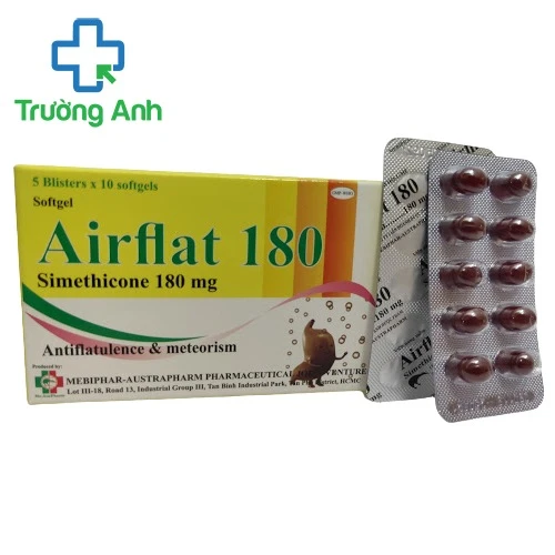 Airflat 180 - Giúp làm giảm triệu chứng đầy hơi, căng chướng