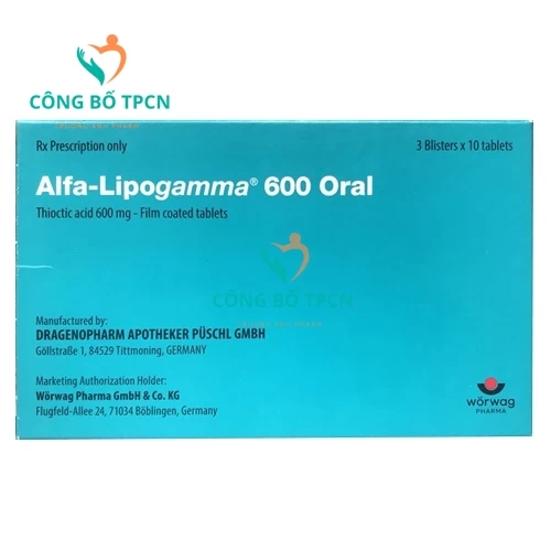 Alfa-Lipogamma 600 Oral - Thuốc điều trị viêm đa dây thần kinh