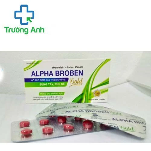 Alpha Broben Gold - Hỗ trợ giảm sưng tấy, phù nề do viêm họng