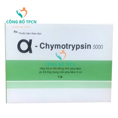 α chymotrypsin 5000 Bidiphar - Thuốc điều trị phù nề hiệu quả