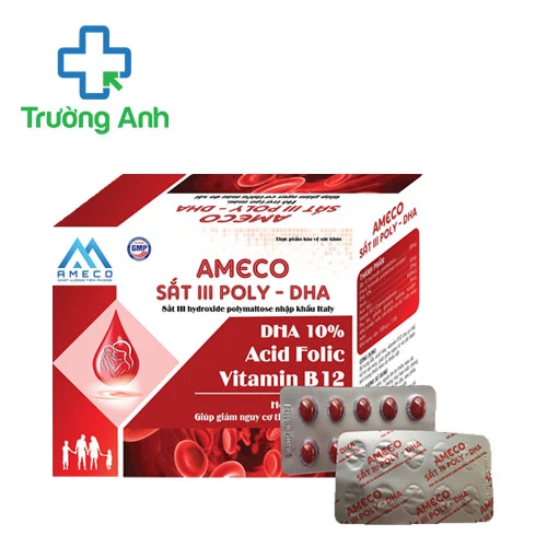 Ameco Sắt III POLY - DHA – Hỗ trợ bổ sung sắt, acid folic hiệu quả