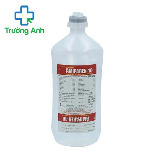 Amiparen-10 500ml Otsuka - Dung dịch tiêm truyền tĩnh mạch bổ sung acid amin
