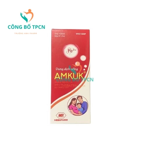 Amkuk 100ml Mebiphar - Thuốc điều trị thiếu máu