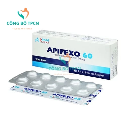 Apifexo 60 - Thuốc điều trị viêm mũi dị ứng, mề đay của Apimed