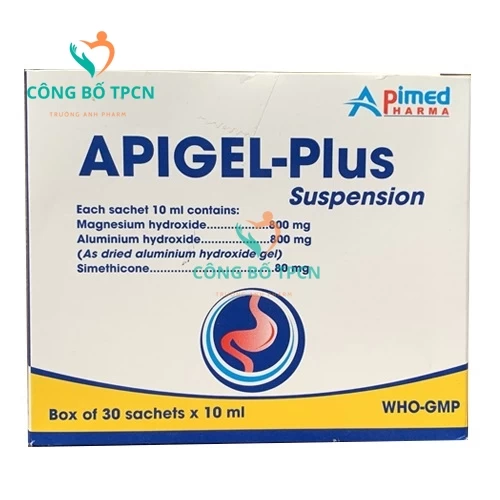 Apigel-Plus Apimed - Giúp điều trị viêm loét dạ dày tá tràng