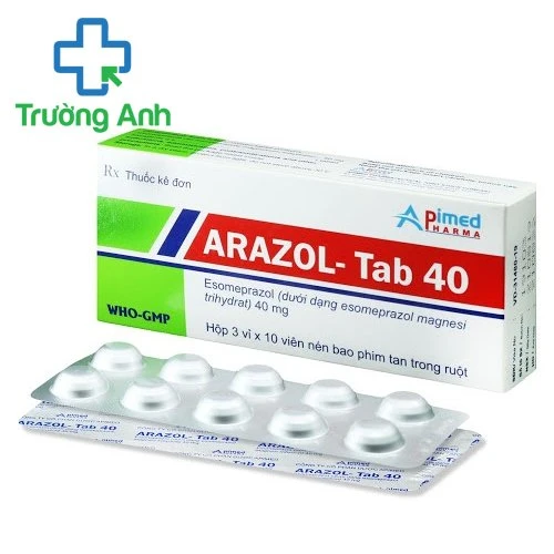Arazol - Tab 40 - Thuốc điều trị trào ngược dạ dày thực quản của Apimed