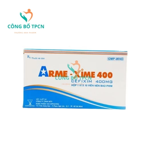 Arme-Xime 400 - Thuốc điều trị các bệnh nhiễm khuẩn hiệu quả