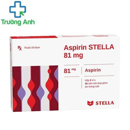 Aspirin Stella 81mg - Thuốc dự phòng nhồi máu cơ tim, đột quỵ