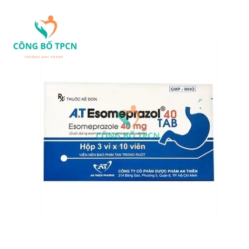 A.T Esomeprazol 40 tab - Thuốc điều trị trào ngược dạ dày thực quản