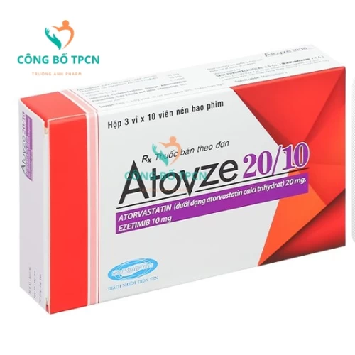 Atovze 20/10 Savipharm - Thuốc điều trị tăng lipid máu hiệu quả