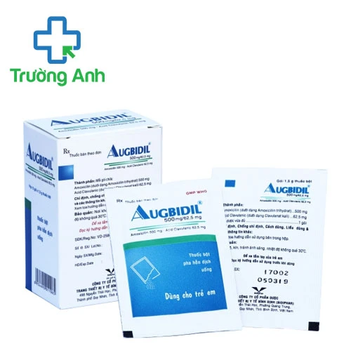 Augbidil 500mg/62,5mg Bidiphar - Thuốc điều trị các nhiễm khuẩn hiệu quả