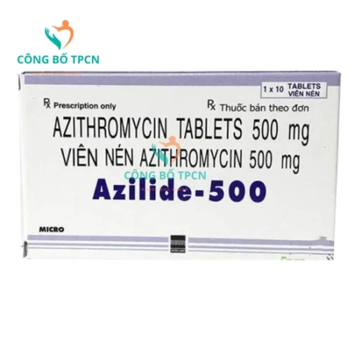 Azilide-500 - Thuốc điều trị nhiễm trùng đường hô hấp, sinh dục, tiết niệu