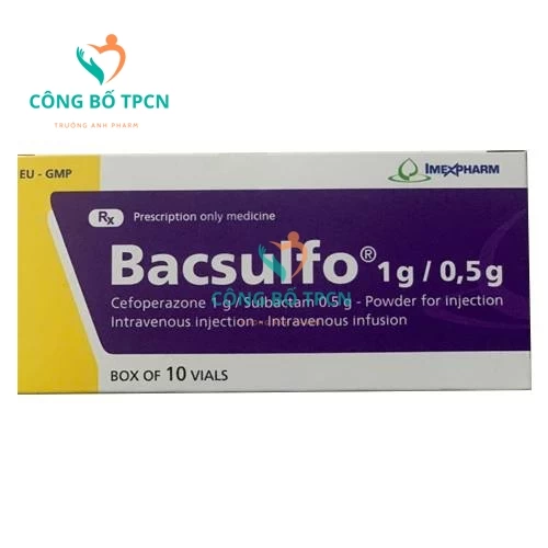 Bacsulfo 1g/0,5g - Thuốc điều trị các nhiễm khuẩn hiệu quả của Imexpharm