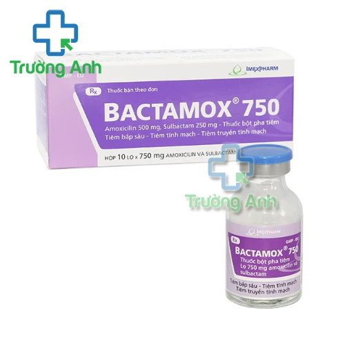 Bactamox 750 Imexpharm (bột tiêm) - Thuốc điều trị viêm phổi