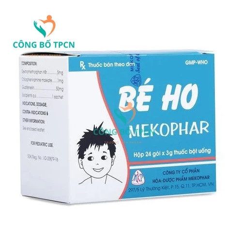 Bé ho Mekophar - Thuốc giảm ho do cảm cúm, viêm đường hô hấp