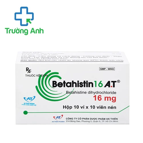 Betahistin 16 A.T - Thuốc điều trị hội chứng Meniere hiệu quả